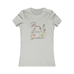 Peace Love Sunshine Tee - Women’s Favorite Soft Cotton Top - Dipaliz - m / Silver - T-shirts