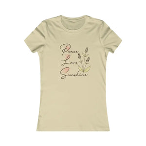 Peace Love Sunshine Tee - Women’s Favorite Soft Cotton Top - Dipaliz - s / Cream - T-shirts