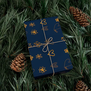 Navy Blue Gift Wrap Papers Eco-friendly Stunning Style - Dipaliz - Wrapping Paper