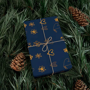Navy Blue Gift Wrap Papers Eco-friendly Stunning Style - Dipaliz - Wrapping Paper