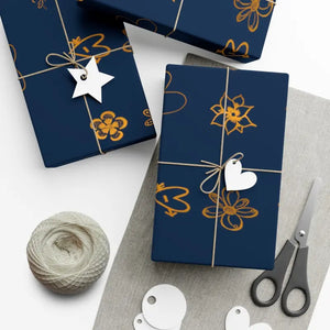 Navy Blue Gift Wrap Papers Eco-friendly Stunning Style - Dipaliz - Wrapping Paper