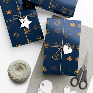 Navy Blue Gift Wrap Papers Eco-friendly Stunning Style - Dipaliz - Wrapping Paper