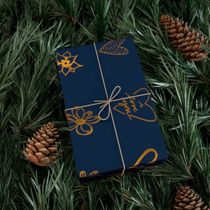 Navy Blue Gift Wrap Papers Eco-friendly Stunning Style - Dipaliz - Wrapping Paper