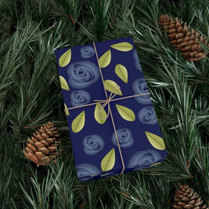 Blue Roses Gift Wrap Papers - Elegant Style - Dipaliz - Wrapping Paper