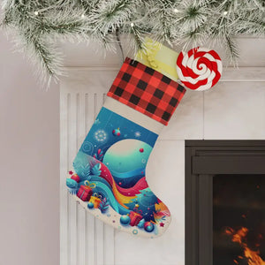 Stylish Christmas Stockings Bring Elegance to your Home - Dipaliz - one Size / Red and Black/natural - Holiday