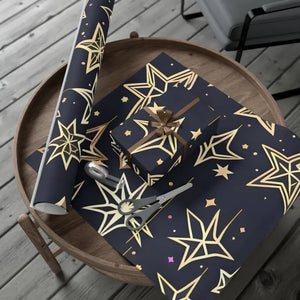Christmas Stars Gift Wrap Papers - Dazzling Holiday Design - Dipaliz - 30’’ x 144’’ / Matte - Wrapping Paper