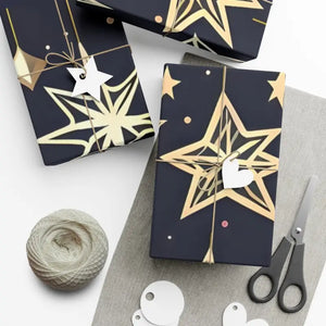 Christmas Stars Gift Wrap Papers - Dazzling Holiday Design - Dipaliz - Wrapping Paper