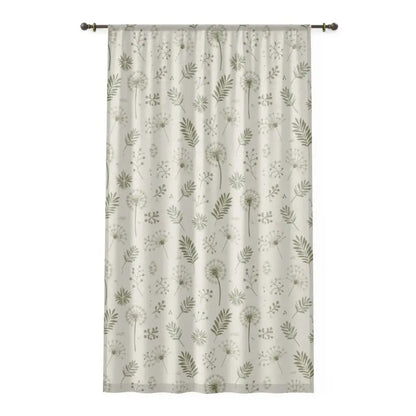 Elevate your Home Decor Game with Leaves Window Curtain - Sheer / White / 50’’ × 84’’