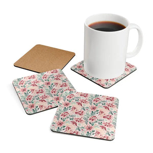 Corkwood Coaster Set - Elegant Table Protection - Dipaliz - Cork / 3.75’’ × / Square - Coasters