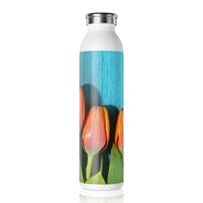 Level Up your Hydration with the Blue Slim Water Bottle! - 20oz / White Mug