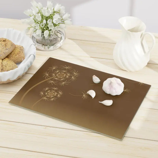 Elevate Your Kitchen With The Dandelions Dispersal Cutting Board - Dishwasher-safe And Stylish!