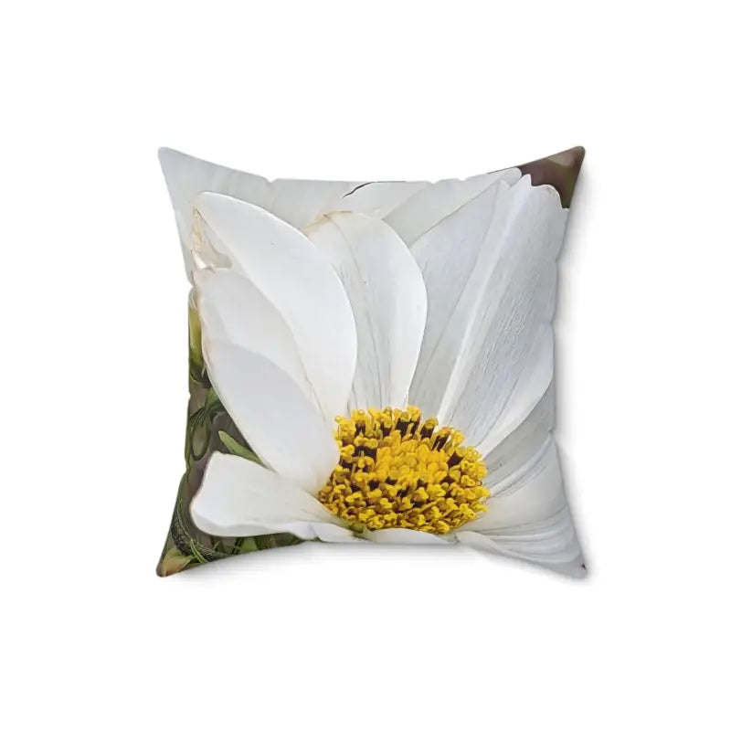 Elevate your Space with a White Daisy Flower Throw Pillow - Home Decor