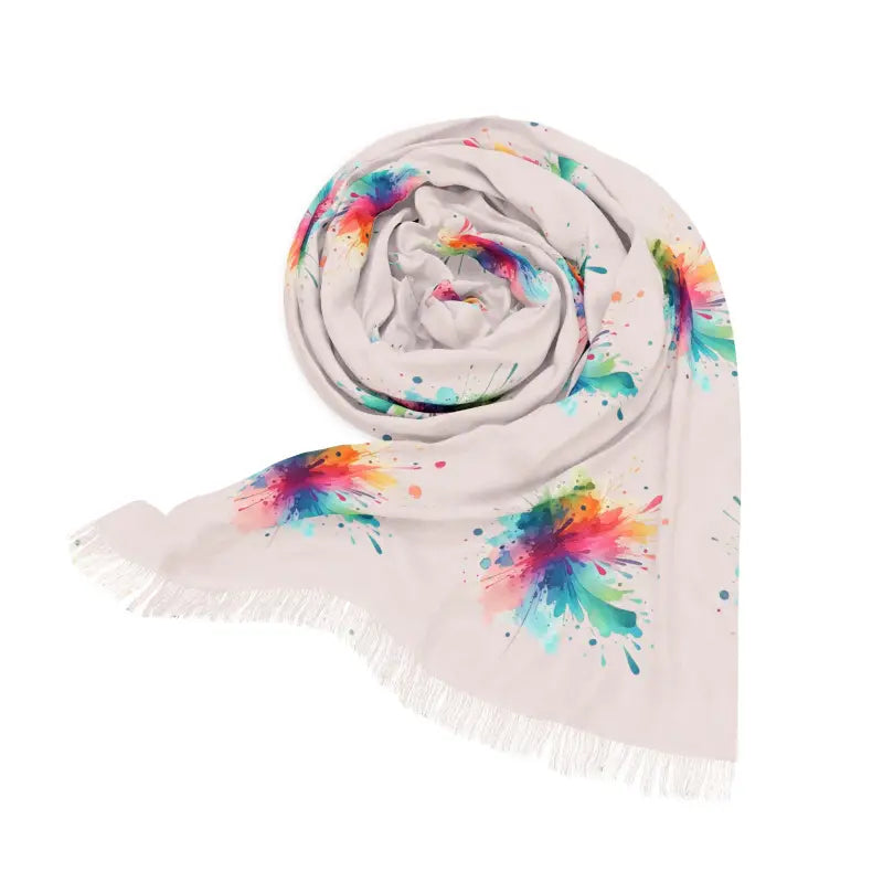 Vibrant Splatter Scarf Elevates your Fashion Game - 27’’ × 73’’