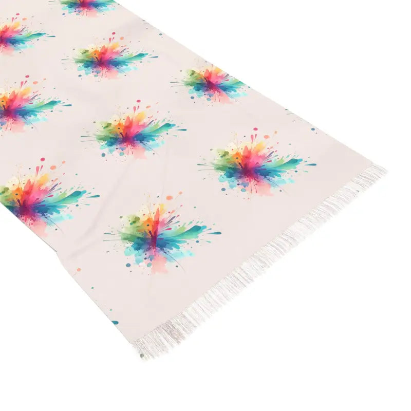 Vibrant Splatter Scarf Elevates your Fashion Game - 27’’ × 73’’