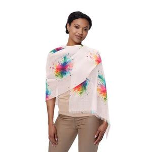 Vibrant Splatter Scarf - Fashion-forward Statement Piece - Dipaliz - 27’’ × 73’’ - Scarves