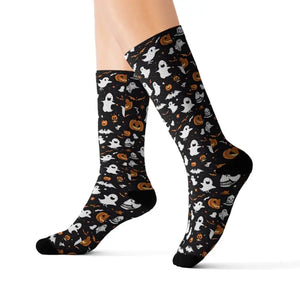 Sublimation Socks - Ghosts and Pumpkin Women’s Fashion - Dipaliz - s