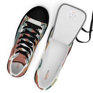Geometrical Canvas High Tops - Bold Print Comfort Sneakers - Dipaliz