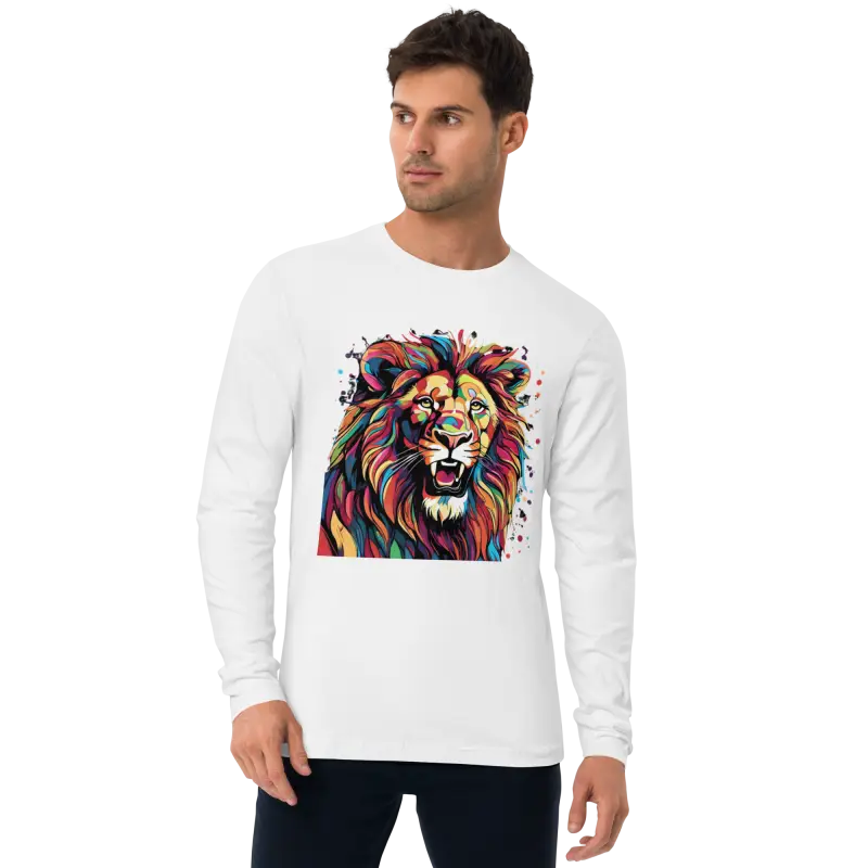 Dominate the Streets in Dipaliz Men’s Fitted Long Sleeve Shirt - White / s T-shirts