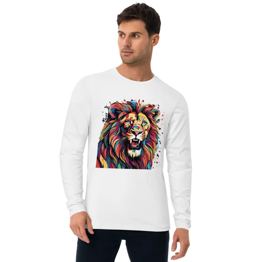 Dominate in Style: Men’s Fitted Long Sleeve Shirt - White / s T-shirts