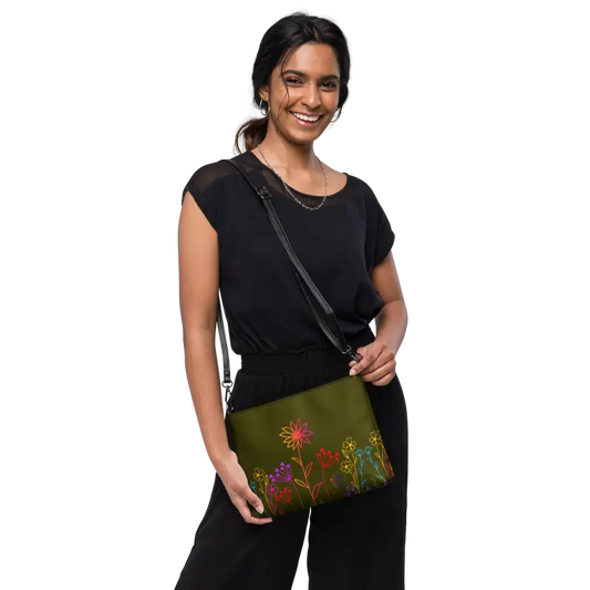 Radiant Rainbow Floral Crossbody Bag: Elevate your Style - Bags