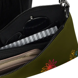 Rainbow Colored Crossbody Bag with Vibrant Floral Design - Dipaliz - Cross Body Bags