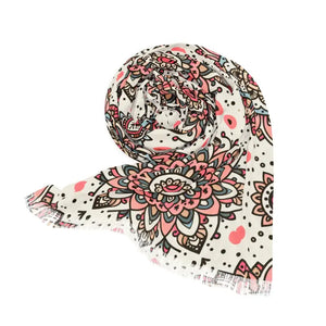 Geometric Print Scarf - Stylish Brand Statement - Dipaliz - 27’’ × 73’’ - Scarves & Shawls