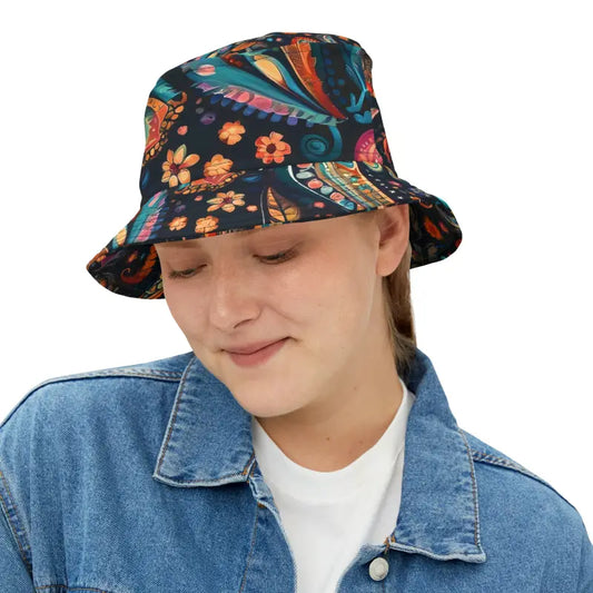 Elevate your Look with our Trendy Polyester Bucket Hat! - Small / Black Stitching Hats