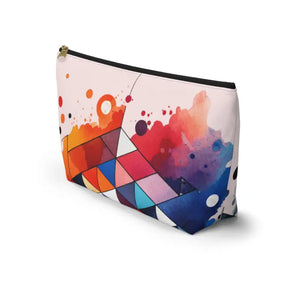 Vibrant Abstract Art Pouch - Stylish Organizer - Dipaliz - Cosmetic & Toiletry Bags