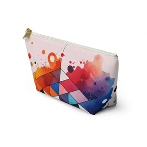 Vibrant Abstract Art Pouch - Stylish Organizer - Dipaliz - Cosmetic & Toiletry Bags