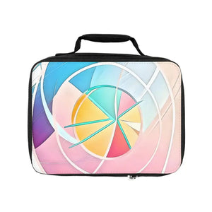 Accessories - Neoprene Lunch Bag Abstract Pink Pattern Women Fashion Dipaliz one Size / Black