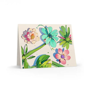 Floral Blank Greeting Cards - Elegant Chic Design - Dipaliz - & Note