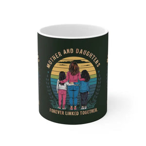 Daughters Ceramic Mug - Vibrant Mother Bond Design - Dipaliz - 11oz - Mugs
