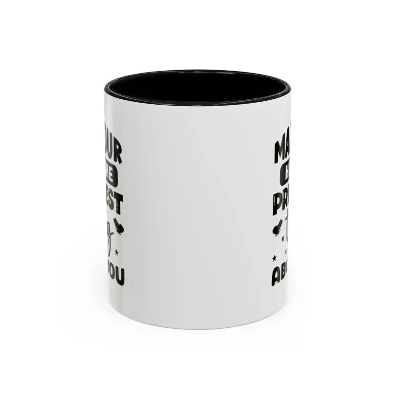 Elevate Mornings with our Stylish Accent Coffee Mug - 11oz / Black