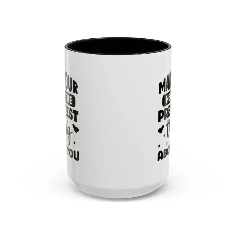 Elevate Mornings with our Stylish Accent Coffee Mug - 15oz / Black