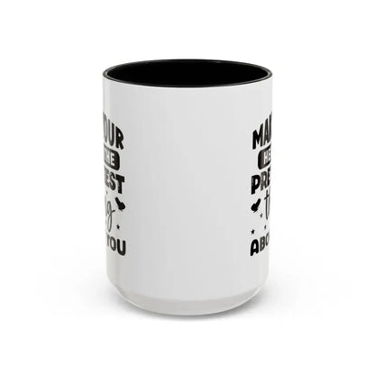 Elevate Mornings with our Stylish Accent Coffee Mug - 15oz / Black