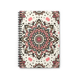 Trendy Mandala Pattern Ruled Line Spiral Notebook - Dipaliz - one Size - Notebooks & Notepads