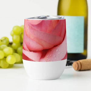 Flower Petals Wine Tumbler - Insulated Chic Drinkware - Dipaliz - Tumblers