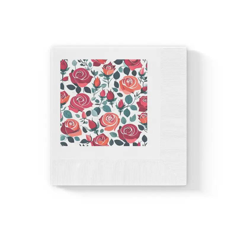 Upgrade your Soirees with Chic Roses White Coined Napkins - Home Decor