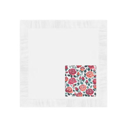 Elevate Parties with Fancy Schmancy Roses White Coined Napkins - Home Decor