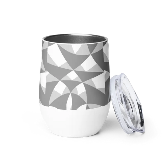 Elevate Parties with White Abstract Wine Tumblers! - Kitchen and Dining