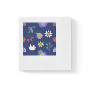 White Coined Napkins - Elegant Party Table Decor - Dipaliz - 4.8’’ x / 50 Pcs - Paper