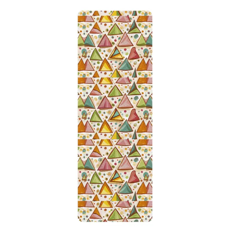 Elevate your Practice with the Vibrant Triangles Yoga Mat - 26” x 70” Home Decor