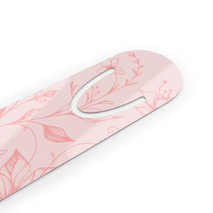 Floral Aluminum Bookmark Pink Vines Flowers Elegant Style Dipaliz - one Size / White - Bookmarks