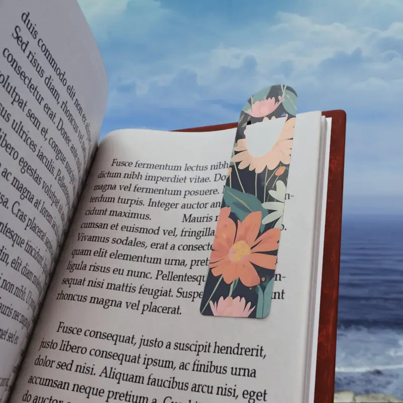 Dive Into 2024 Reads with a Floral Aluminum Bookmark! - one Size / White Accessories