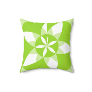 Green Abstract Pattern Polyester Square Pillow - Instant Style - Dipaliz - 16’’ × - Throw Pillows