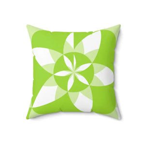 Green Abstract Pattern Polyester Square Pillow - Instant Style - Dipaliz - 18’’ × - Throw Pillows