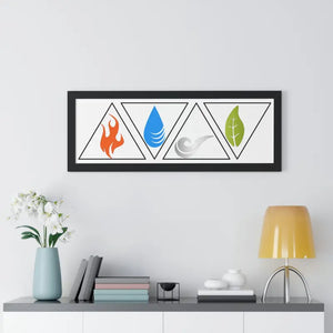 Framed Horizontal Poster Air Elements Modern Chic Art - Dipaliz - Posters Prints & Visual Artwork