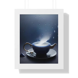 Framed Vertical Poster Black Tea Fashion Art - Dipaliz - 11’’ x 14’’ / White - Posters Prints & Visual Artwork