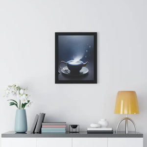 Framed Vertical Poster Black Tea Fashion Art - Dipaliz - Posters Prints & Visual Artwork