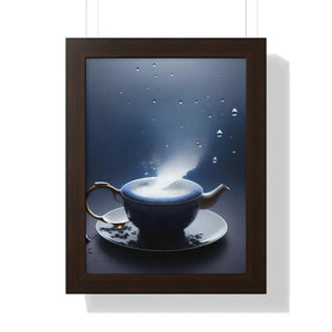 Framed Vertical Poster Black Tea Fashion Art - Dipaliz - 12″ x 16″ / Walnut - Posters Prints & Visual Artwork